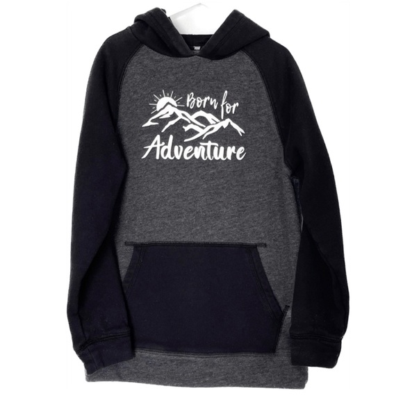 ⭐️HP⭐️ Kids Tek Gear hooded sweatshirt size Small 8. Born for Adventure hoodie - Picture 1 of 4